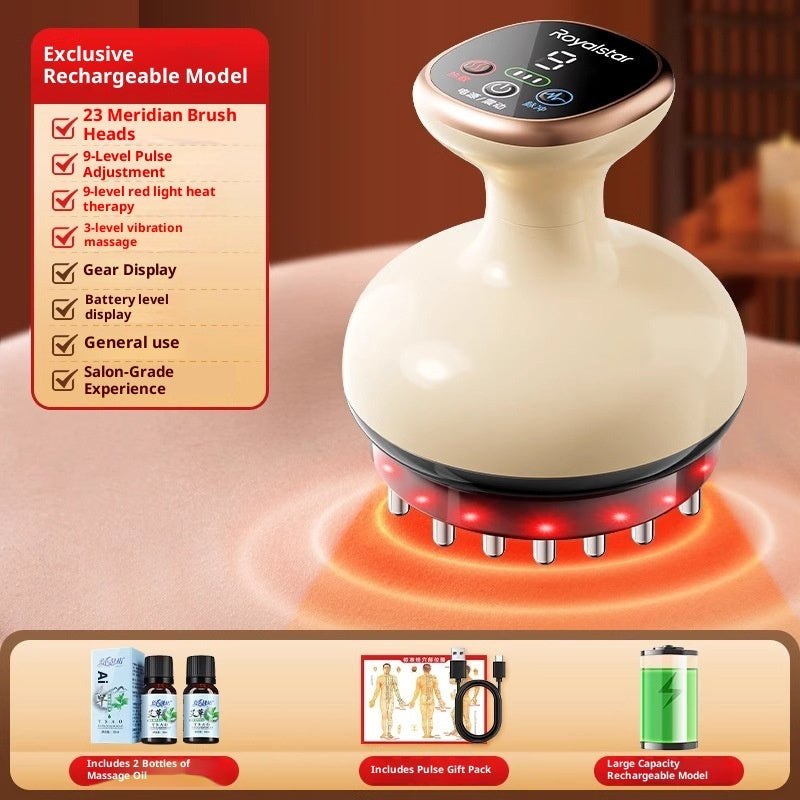 Electric Meridian Brush Massager handheld design