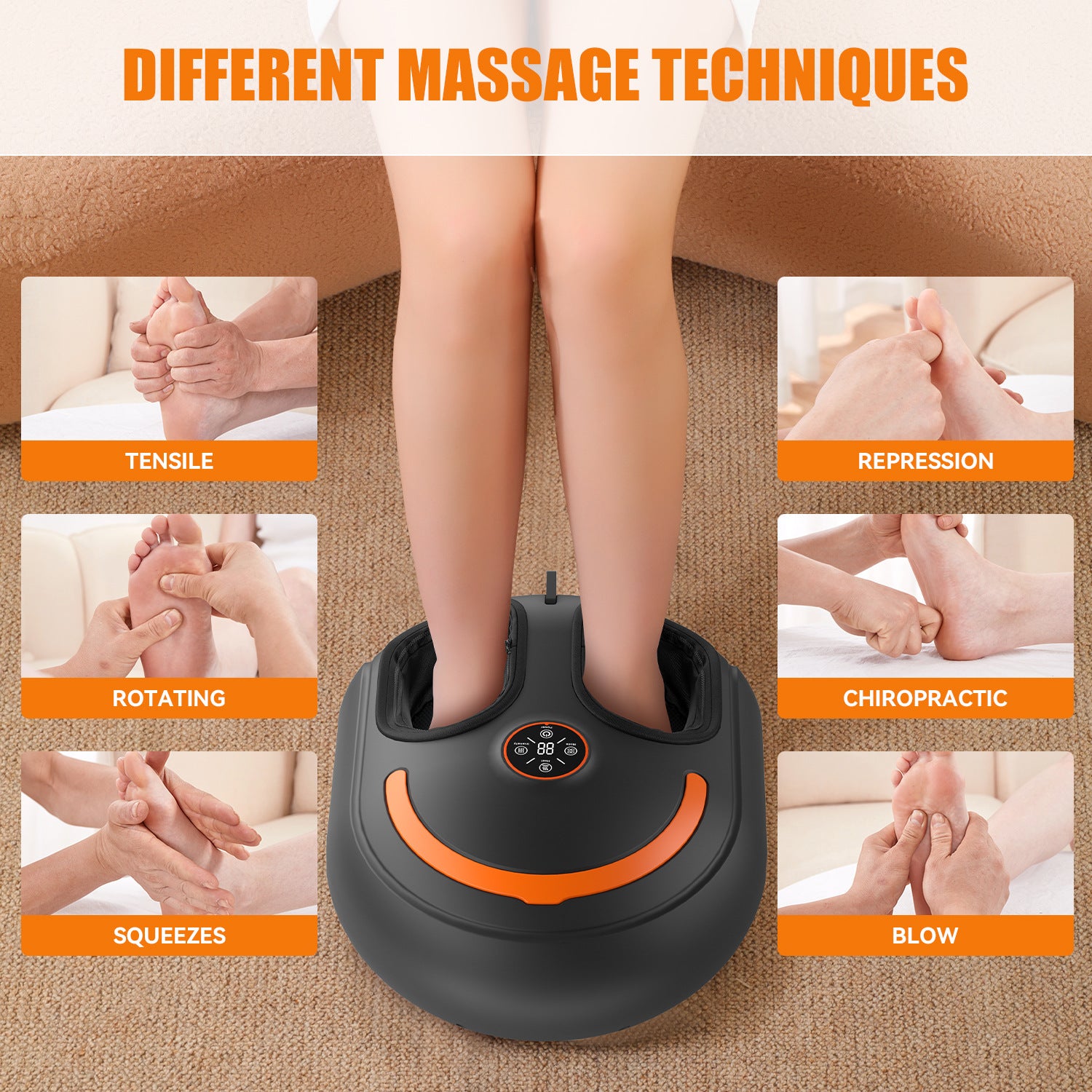 Remote Control Multifunctional Foot Massager top view