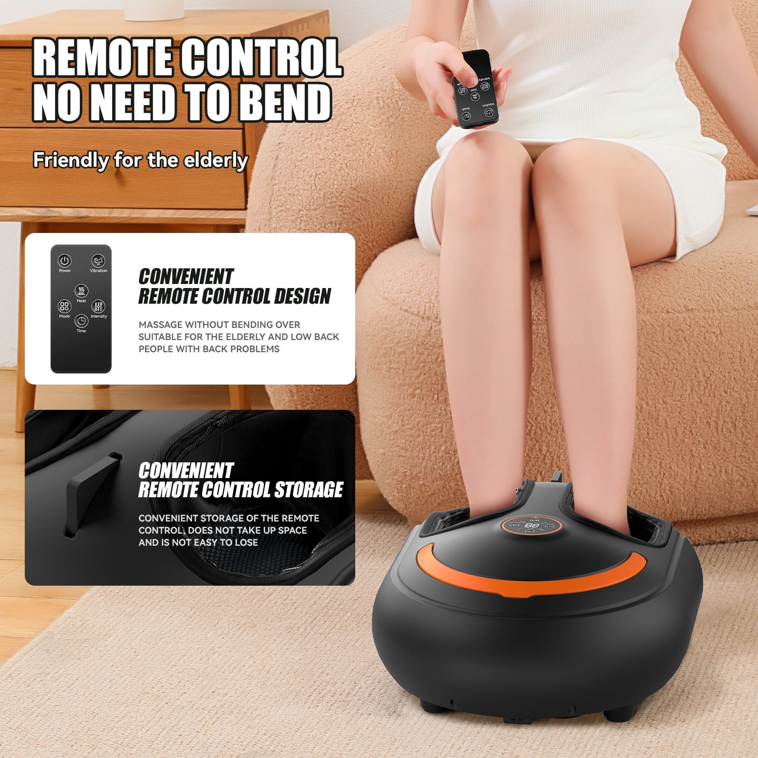 Remote Control Multifunctional Foot Massager top view