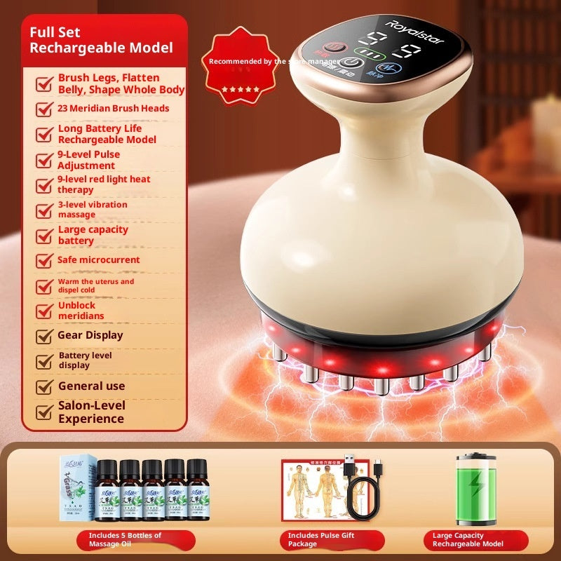 Electric Meridian Brush Massager handheld design