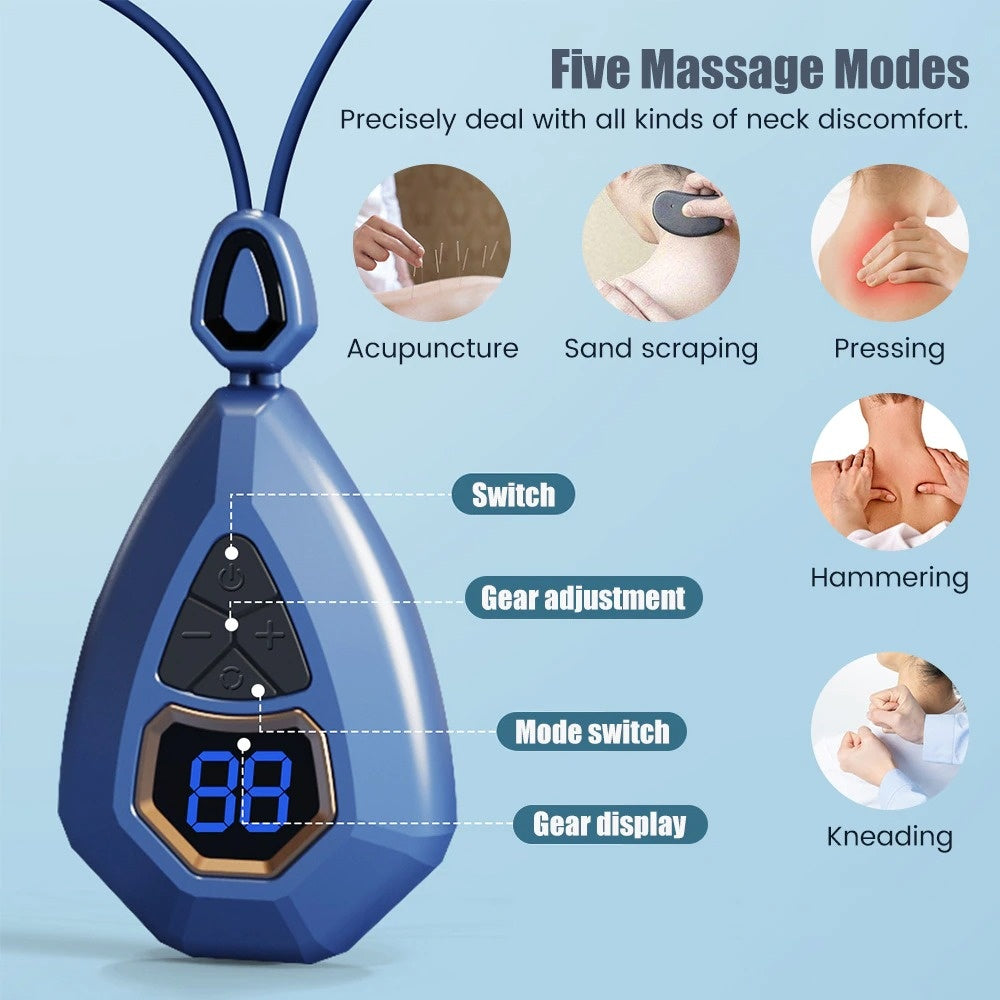 Smart Heated EMS Neck Massager U-shaped design