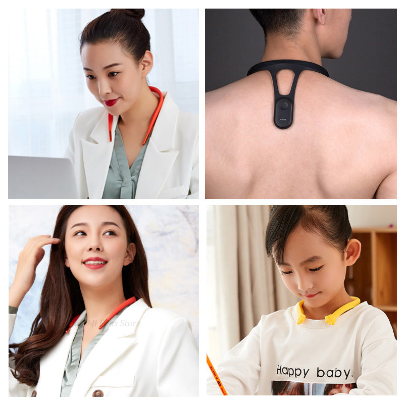 Smart Posture Correction Brace for Back Support worn by different individuals improving posture and comfort.