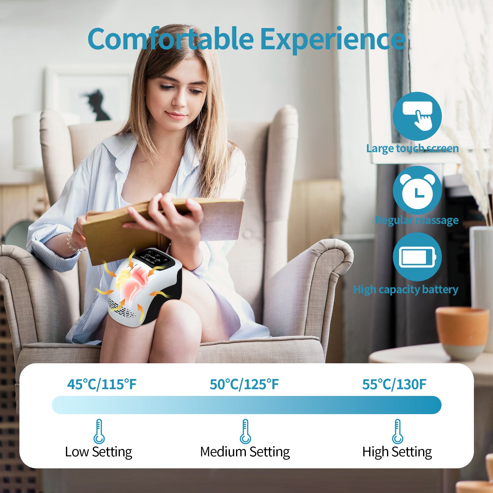 Intelligent Home Knee Massager control panel view