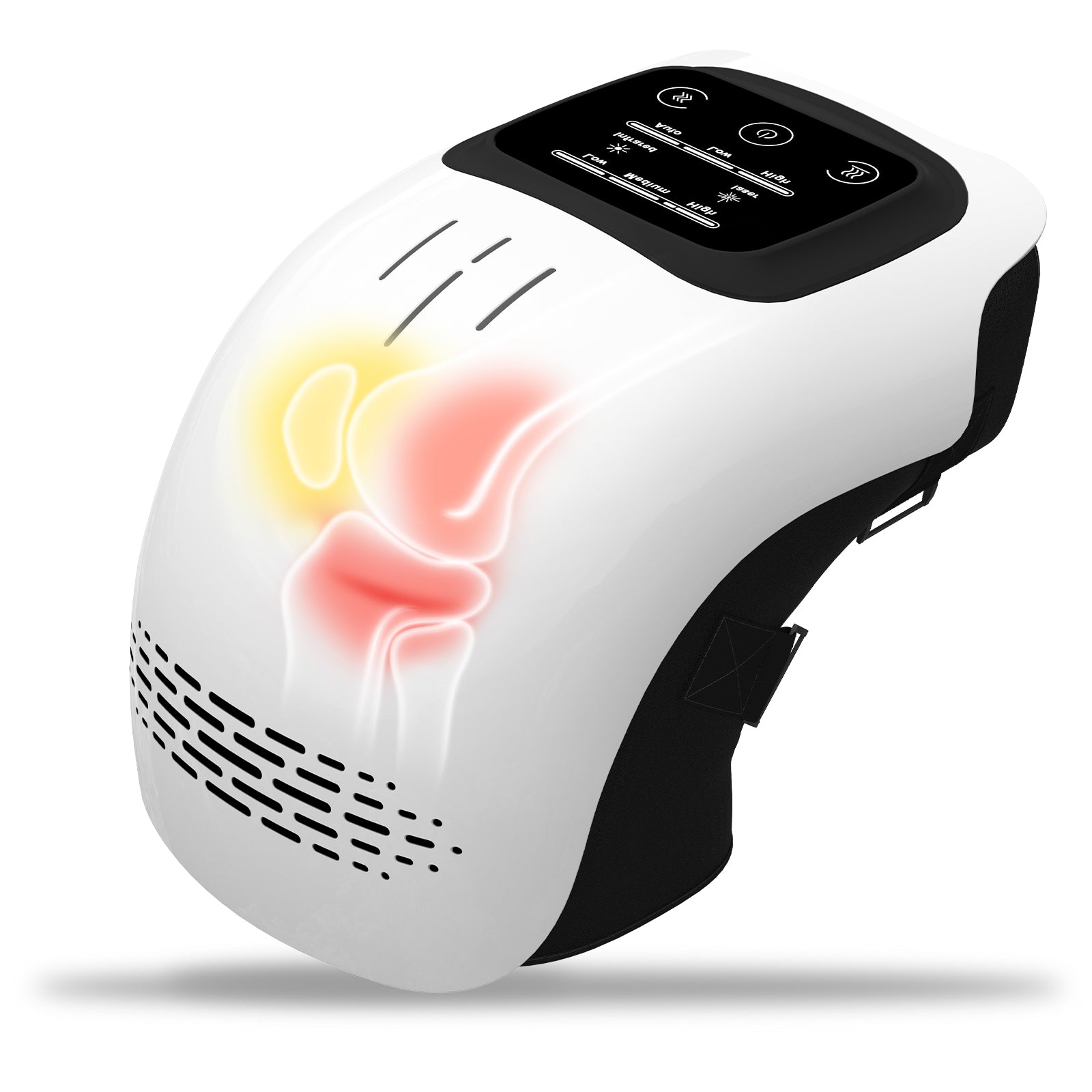 Intelligent Home Knee Massager showing relief features for knee pain and heat therapy